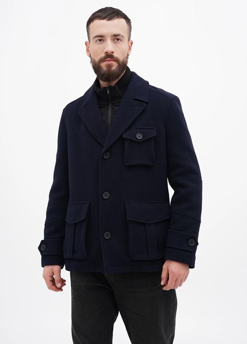 Полупальто мужское Lerros темно-синее 