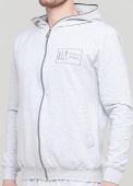 Толстовка мужская демисезонная Only Man светло-серая с капюшоном на молнии Толстовка мужская демисезонная Only Man светло-серая с капюшоном на молнии