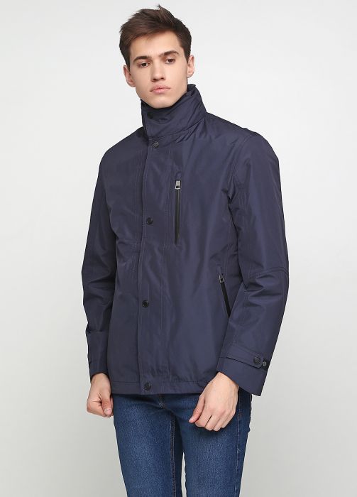 Куртка чоловіча 2 в 1 Thomas Goodwin темно-синя/помаранчева з жилеткою-пуховиком Куртка чоловіча 2 в 1 Thomas Goodwin темно-синя/помаранчева з жилеткою-пуховиком