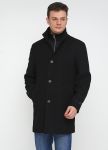 Пальто чоловіче Bexleys чорне (комірець стійка) Пальто чоловіче Bexleys чорне (комірець стійка)
