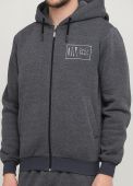 Толстовка чоловіча зимова Only Man графітова з рібаною знизу