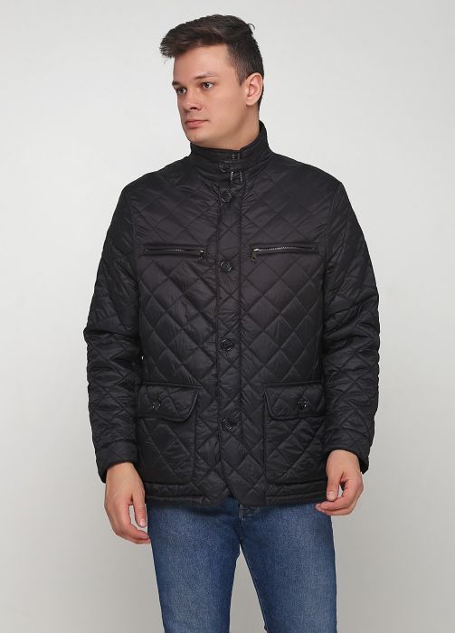 Куртка чоловіча демісезонна Yorn чорна стьобана