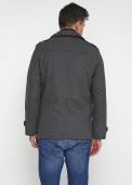Полупальто мужское серое с погонами Kaiser