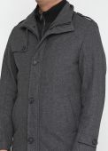 Полупальто мужское серое с погонами Kaiser