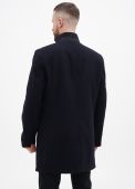 Пальто мужское демисезонное Kaiser темно-синее (воротник стойка)