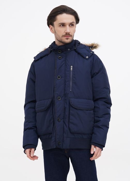 Курточка мужская зимняя Johann Popken (JP) синяя с капюшоном
