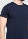 Футболка мужская Only Man темно-синяя с мал. синим лого сзади