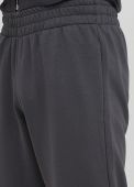 Штани-джогери чоловічі демісезонні Only Man графітові з сірою вишивкою попереду (високий зріст)