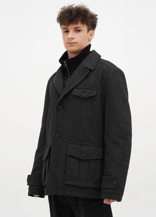 Напівпальто чоловіче осінь-зима Fisher сіре