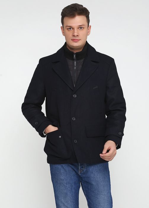 Полупальто мужское демисезонное Angelo Litrico темно-синее