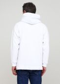 Толстовка чоловіча зимова Only Man біла з шевроном знизу