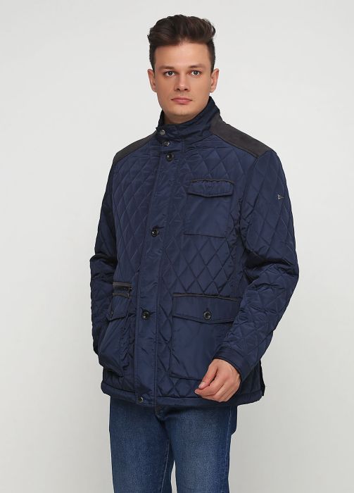 Куртка чоловіча демісезонна Paul R.Smith темно-синя (плечі - замш) Куртка чоловіча демісезонна Paul R.Smith темно-синя (плечі - замш)