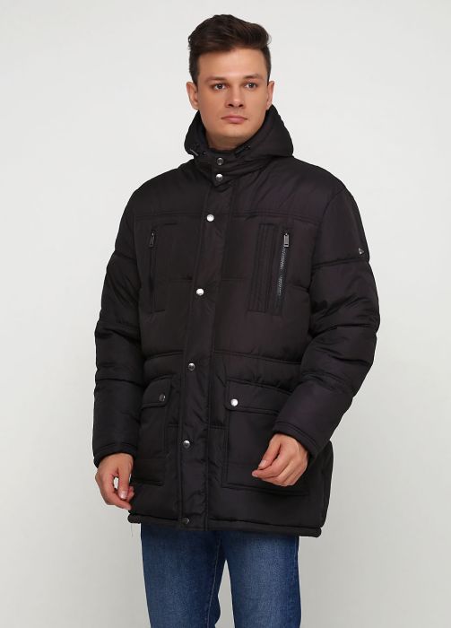 Куртка чоловіча зимова Paul R. Smith чорна з капюшоном
