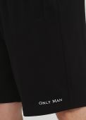 Шорти чоловiчi лiтнi Only Man чорнi з маленькою вишивкою знизу