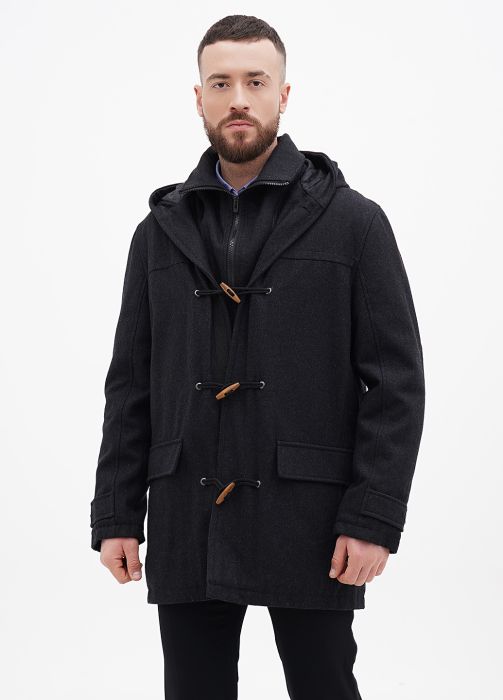 Пальто мужское демисезонное Tom Tailor темно-серое 