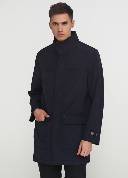 Плащ чоловічий Tom Tailor темно-синій подовжений