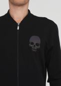 Толстовка-бомбер чоловіча літня Only Man чорна з черепом на грудях