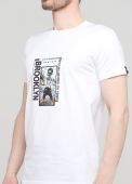 Футболка мужская Only Man белая с рисунком brooklyn