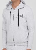 Толстовка чоловіча літня Only Man світло-сіра зі стандартною блискавкою