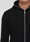 Толстовка чоловіча літня Only Man чорна з капюшоном на блискавці