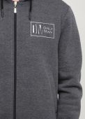 Толстовка чоловіча зимова Only Man графітова з рібаною знизу