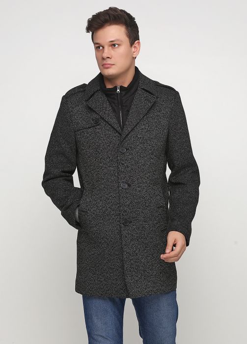 Пальто чоловіче демісезонне Commander сіре