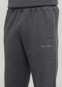 Штани чоловічі зимові прямі Only Man графітові з маленькою сірою вишивкою спереду (в. зр.)