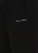Штани чоловічі літні прямі Only Man чорні зі сріблястою вишивкою (високий зріст)