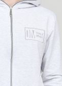 Толстовка мужская демисезонная Only Man светло-серая с капюшоном на молнии Толстовка мужская демисезонная Only Man светло-серая с капюшоном на молнии