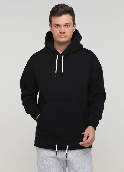 Худи мужское зимнее Only Man чёрное Худи мужское зимнее Only Man чёрное