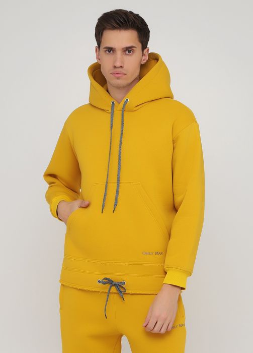 Худі чоловіче зимове Only Man гірчичне