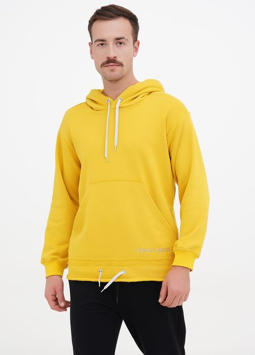Худі чоловіче демісезонне Only Man гірчичне