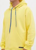Худи мужское зимнее Only Man желтое с оттенком лимон без вышивки
