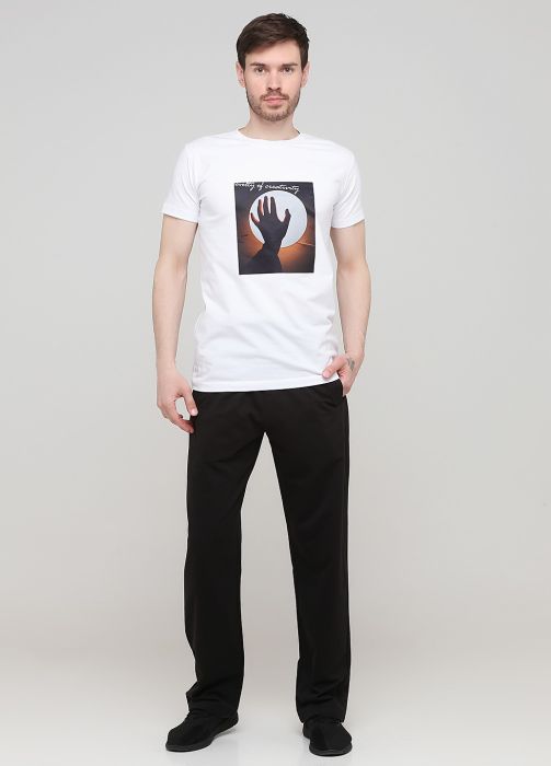 Штани чоловічі прямі демісезонні Only Man чорні з чорною вишивкою спереду (високий зріст) Штани чоловічі прямі демісезонні Only Man чорні з чорною вишивкою спереду (високий зріст)