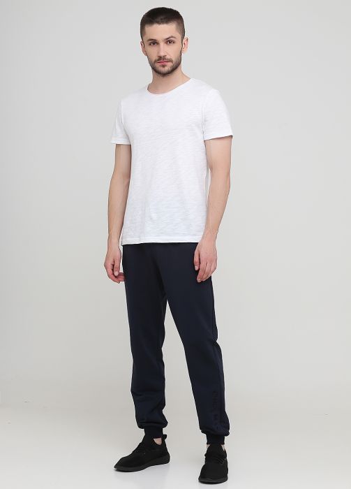 Штани-джогери чоловічі демісезонні Only Man темно-сині (велика вишивка спереду знизу) високий зріст