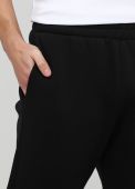 Брюки-джоггеры мужские черные зимние (низкий рост) Only Man