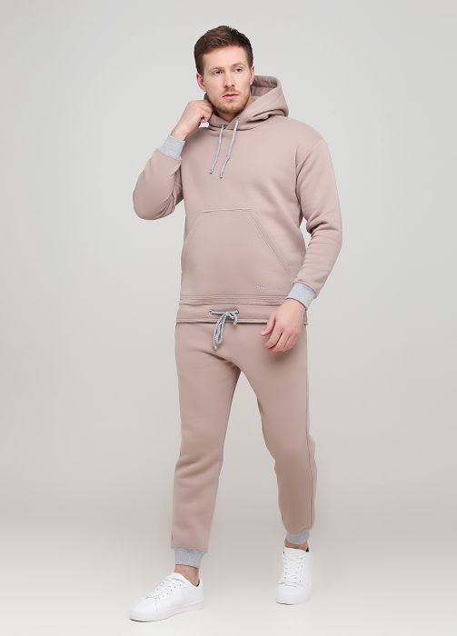 Брюки-джоггеры мужские зимние Only Man мокко (низкий рост)