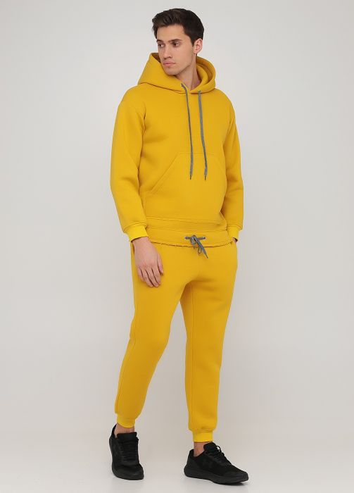 Штани-джогери чоловічі зимові Only Man гірчичні (низький зріст)