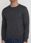 Джемпер мужской демисеззонный вязаный Only Man серый из шерсти 