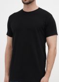 Футболка чоловіча Only Man чорна з круглою горловиною (без вишивки)