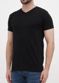Футболка чоловіча V-горловина Only Man чорна (без вишивки)