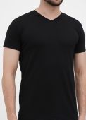 Футболка чоловіча V-горловина Only Man чорна (без вишивки)