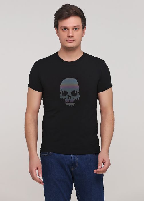 Футболка мужская Only Man черная c черепом