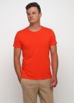 Футболка мужская Only Man оранжевая с оранжевым лого сзади 