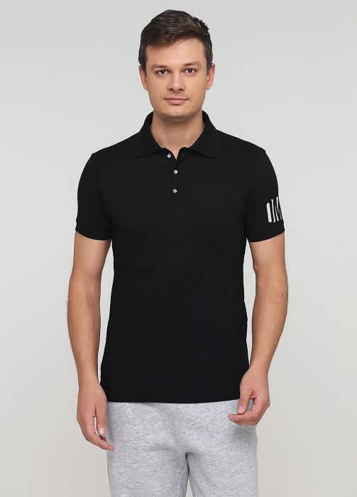 Футболка-поло чоловіча Only Man чорна (лакоста)