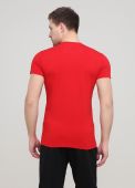 Футболка чоловіча з круглою горловиною Only Man червона з червоним лого ззаду