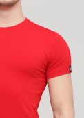 Футболка чоловіча з круглою горловиною Only Man червона з червоним лого ззаду