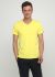 Футболка мужская V Only Man желтая с серебристым лого сзади