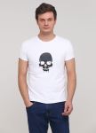 Футболка мужская Only Man белая c черепом