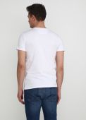 Футболка мужская Only Man белая с белым лого сзади